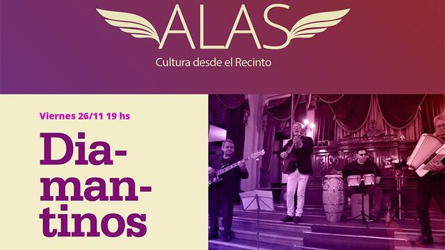 El grupo musical folclórico de Diamante realizará un recital por streaming en la Cámara de Diputados, en el marco del Ciclo Alas - Cultura desde el Recinto.