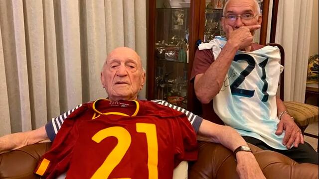 Oscar, el amigo de 102 años de Dybala.