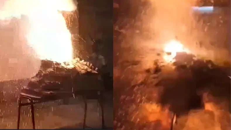 La explosión se originó cuando realizaban la clásica demostración del volcán.