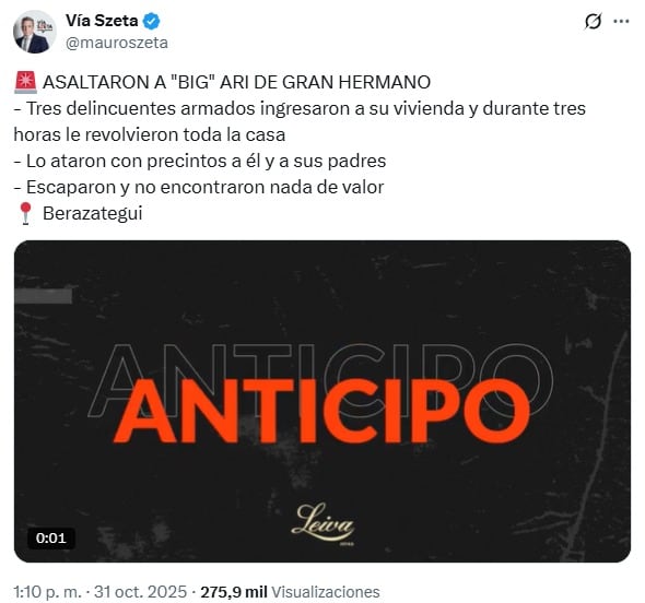 Mauro Szeta sobre Ariel de Gran Hermano.