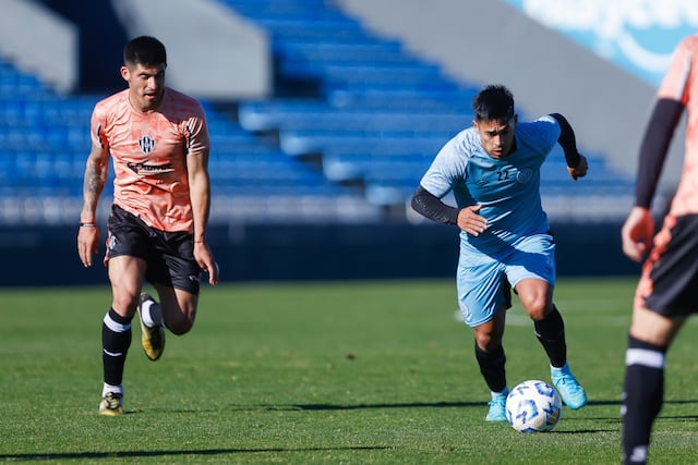 "Uvita" Fernández estuvo desde el inicio en el equipo titular y marcó uno de los goles (Prensa Belgrano).