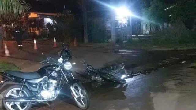 Choque entre dos motocicletas en Iguazú dejó dos heridos, uno con fractura de cráneo.