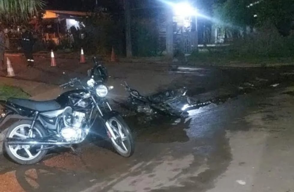 Choque entre dos motocicletas en Iguazú dejó dos heridos, uno con fractura de cráneo