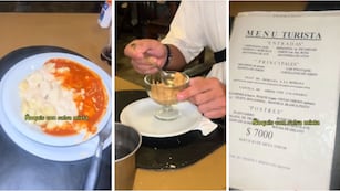 Fue a cenar a un bodegón en Pinamar, mostró todo lo que comió en TikTok y el precio fue una locura.