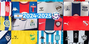 Las camisetas actuales del fútbol argentino