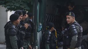 Este miércoles hubo otro importante operativo de seguridad en la marcha de los jubilados. (Gentileza Clarín).