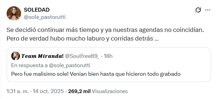 El mensaje de Soledad Pastorutti tras la final de La Voz Argentina