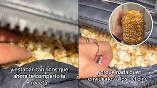Llevó sus propios pochoclos al cine escondidos en la cartera