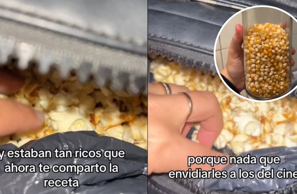 Llevó sus propios pochoclos escondidos al cine y enseñó cómo hacerlos ricos y económicos en casa