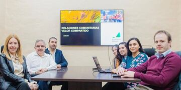 Jalil, con directivos de Arcadium Lithium.