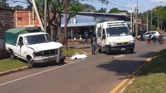 Accidente vial en Posadas dejó a un peatón fallecido.