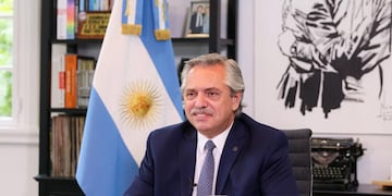 Alberto Fernández ante el Foro de Davos.