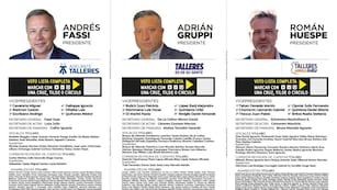 La boleta única con la que votará Talleres. (Gentileza)