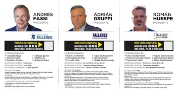 La boleta única con la que votará Talleres. (Gentileza)