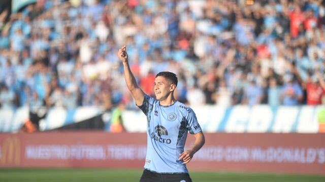 El chileno Matías Marín puso el segundo para Belgrano, que terminó goleando a Platense (Javier Ferreyra / La Voz)