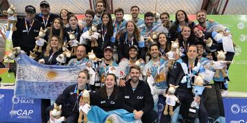 Sudamericano de Deportes sobre ruedas: las selecciones argentinas se lucieron con podios.
