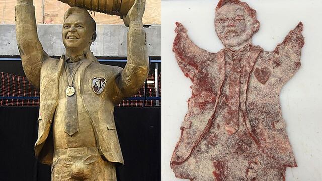 Recreó la escultura de Gallardo en milanesa y fue viral