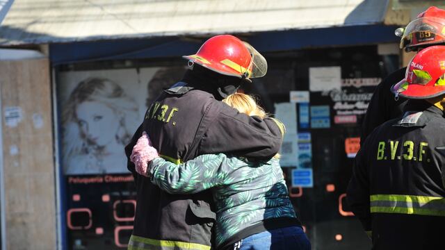 Incendio en Caseros. (Foto: Clarín)