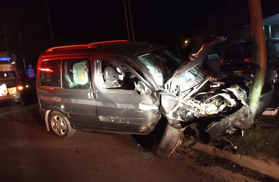 Resultó ileso tras un impresionante choque este sábado en Valle Hermoso