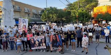 Marcha en Morteros - foto Radio Belgrano