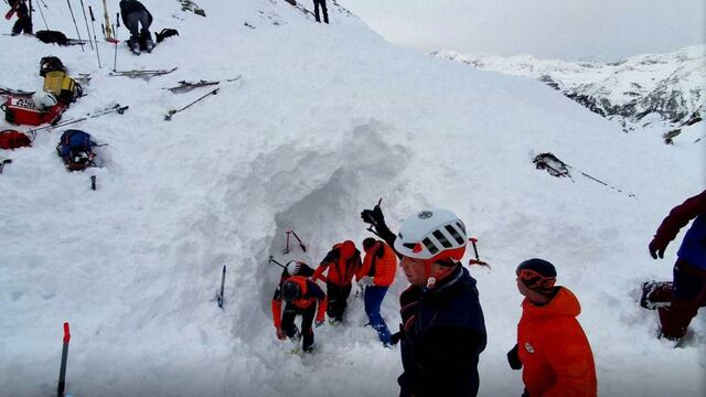 La avalancha alcanzó los 200 metros.