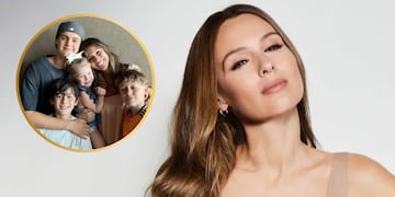 Pampita junto a sus 4 hijos.