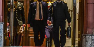 Alberto Fernandez saliendo de Casa Rosada Foto Federico Lopez Claro
Alberto Fernández