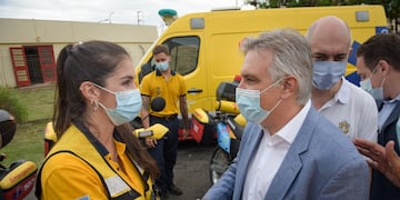 Maria Eugena Ahualli será la primera mujer en conducir las motoambulancias del servicio 107 (Municipalidad de Córdoba).