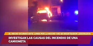 Bomberos debieron sofocar un incendio en una camioneta en Posadas.