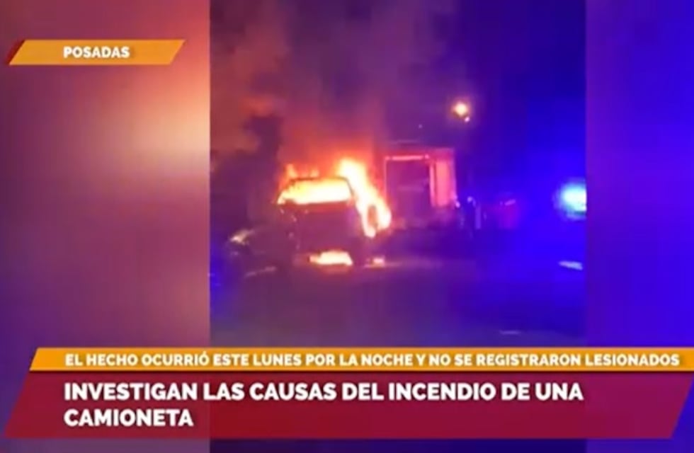 Bomberos debieron sofocar un incendio en una camioneta en Posadas
