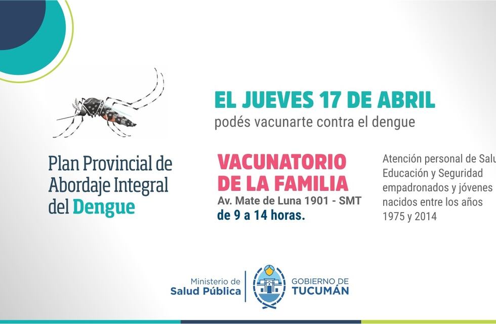 Nueva jornada de inmunizaciones contra el dengue en el Vacunatorio de la Familia
