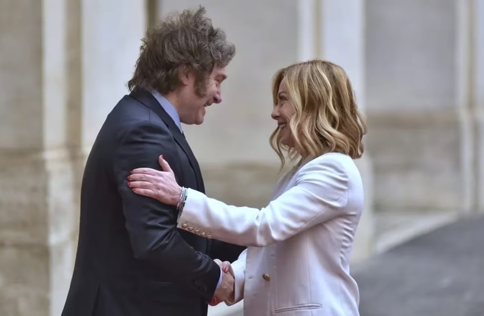 Milei se reunió en Roma con la primer ministro italiana, Giorgia Meloni
