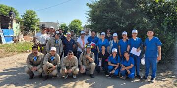 Operativo de Bloqueo y descacharreo en el Barrio Evita de la localidad de Aguilares.