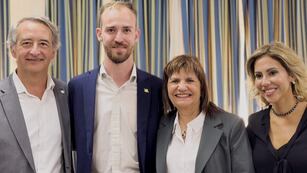 Nicolás Mayoraz, Bryan Mayer, Patricia Bullrich y Romina Diez