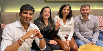 El dirigente de Pacto Histórico y representante en la Cámara Baja colombiana, David Racero, recibió a Soledad Magno, Leila Chaher  y Federico Diberto en Bogotá.
