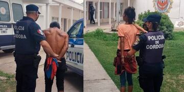 Villa María. La pareja de delincuentes quedó detenida. (Gentileza Villa María vivo)