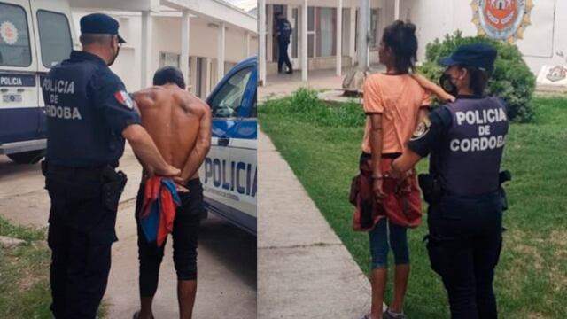 Villa María. La pareja de delincuentes quedó detenida. (Gentileza Villa María vivo)