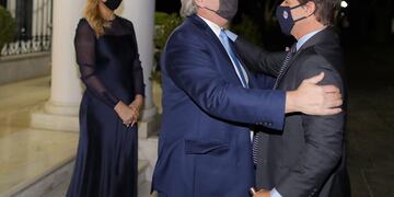 Los mandatarios compartieron una cena en la Quinta de Olivos. (Presidencia)