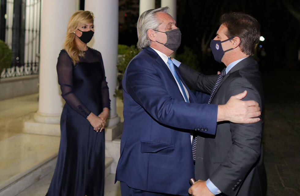 El presidente uruguayo Luis Lacalle Pou se reunió en Olivos con Alberto Fernández