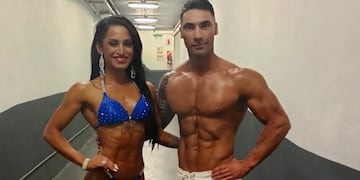 Stefania González y Mirko Bermudez. Representantes de Fisicoculturismo de Gualeguaychú