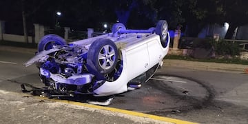 Accidente sobre la Av. Cárcano
