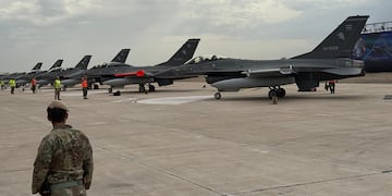 Javier Milei habló en la presentación de la flota de los seis aviones F-16. La Voz