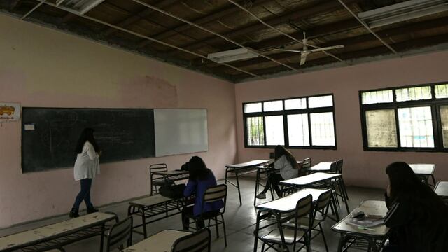 Inicio de clases presenciales para trayectorias débiles. Ciclo 2021. Escuela secundaria Federico García Lorca, de Godoy Cruz | Foto: Orlando Pelichotti