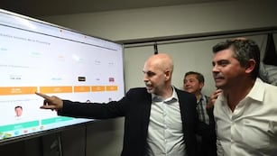 Horacio Rodríguez Larreta junto a Marcelo Orrego en San Juan (Gentileza)