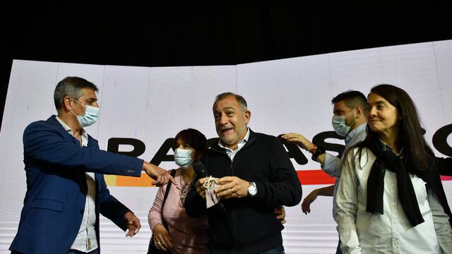Luis Juez y Rodrigo del Loredo en el bunker de Juntos por Cordoba