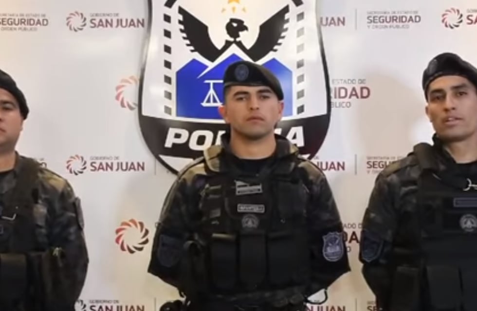 Tres policías sanjuaninos se vistieron de héroes y salvaron la vida de una niña