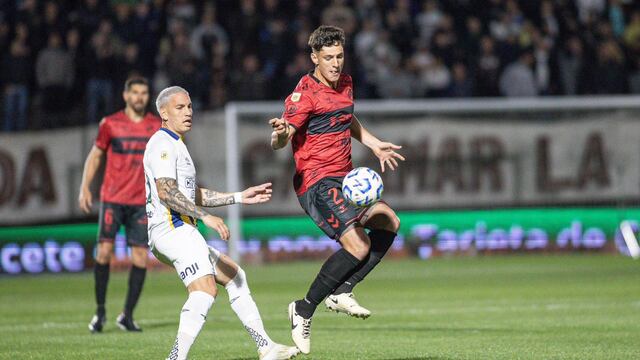 Enzo Copetti no tuvo ocasiones para igualar el marcador.