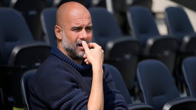 El técnico de Manchester City, Pep Guardiola. (AP Foto/Kirsty Wigglesworth)