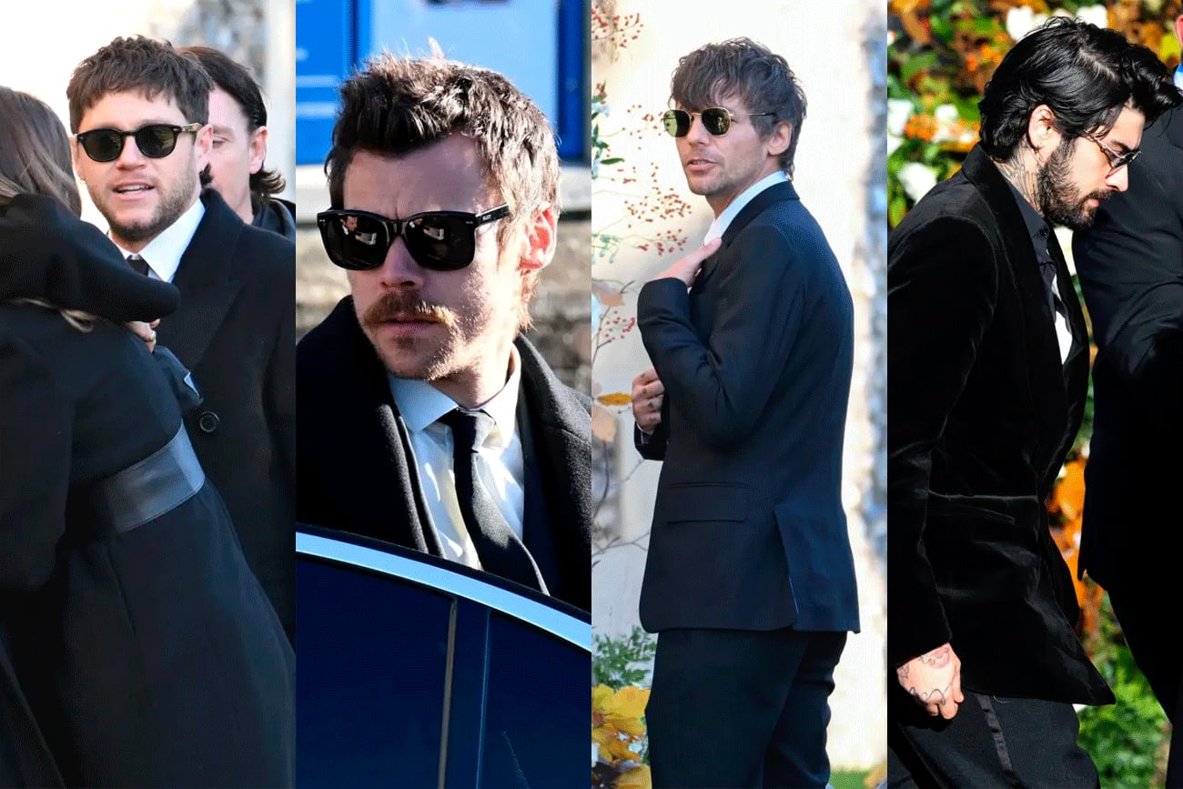Ex One Direction en el funeral de Liam Payne. Foto: Page Six