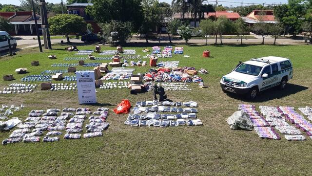 Dos camiones procedentes de Iguazú fueron incautados con mercadería de contrabando con un avalúo